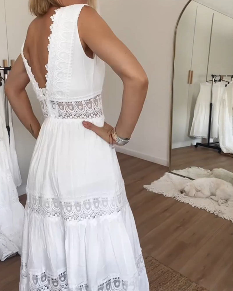 Kali | Lace V-Neck Cami Dress