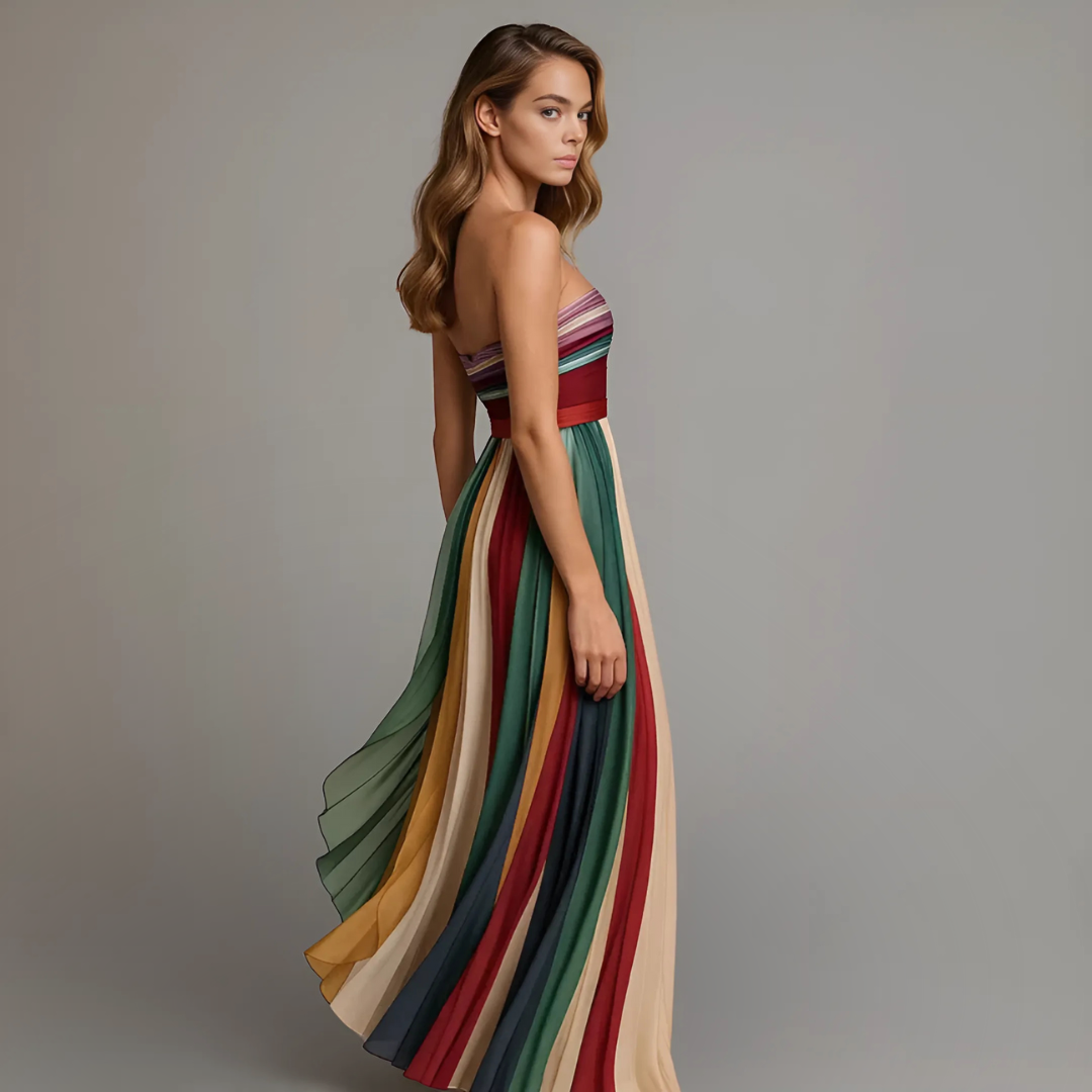 Marette | Strapless Colorful Dress
