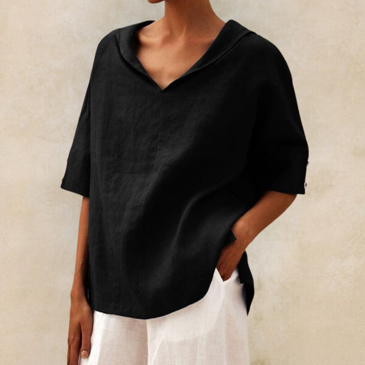 Sadie | Casual V-Neck Mid Sleeve Blouse