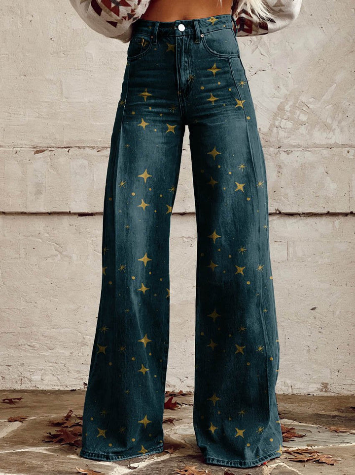 Celestial | Boho Glow Wide-Leg Pants