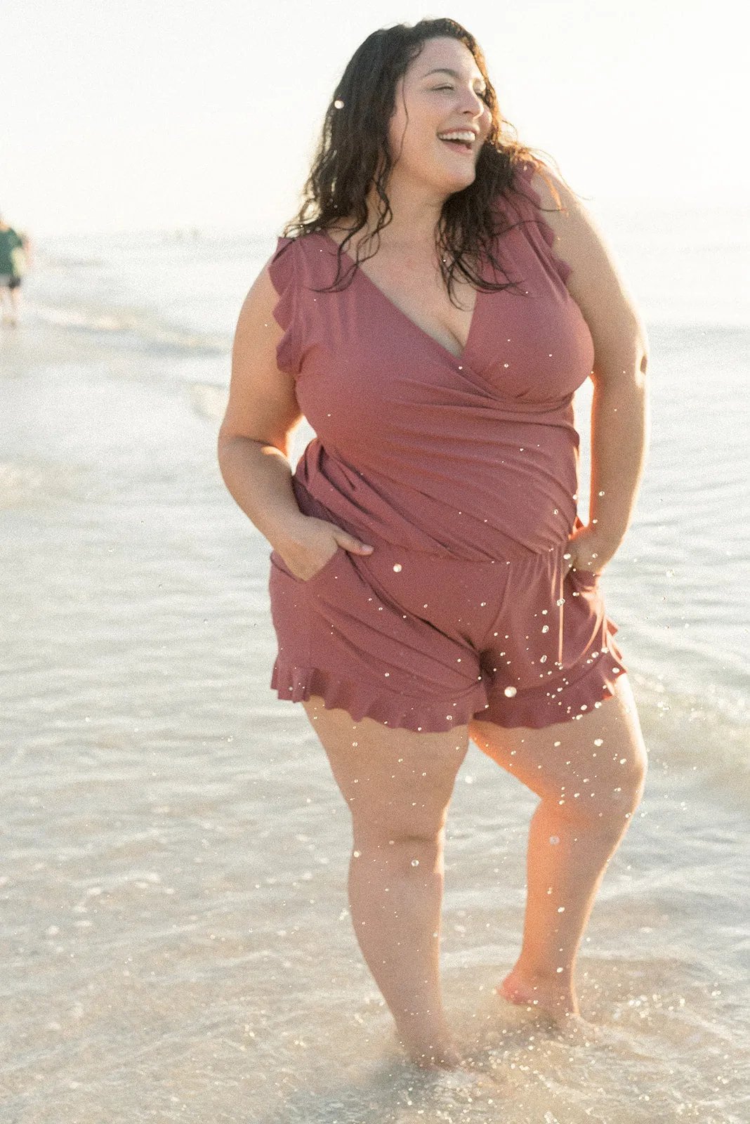 Shenna | Ruffle V-Neck Swimsuit