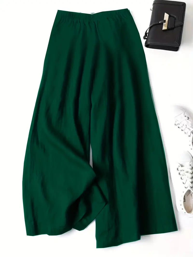 Janelle | Wide Leg Solid Pants