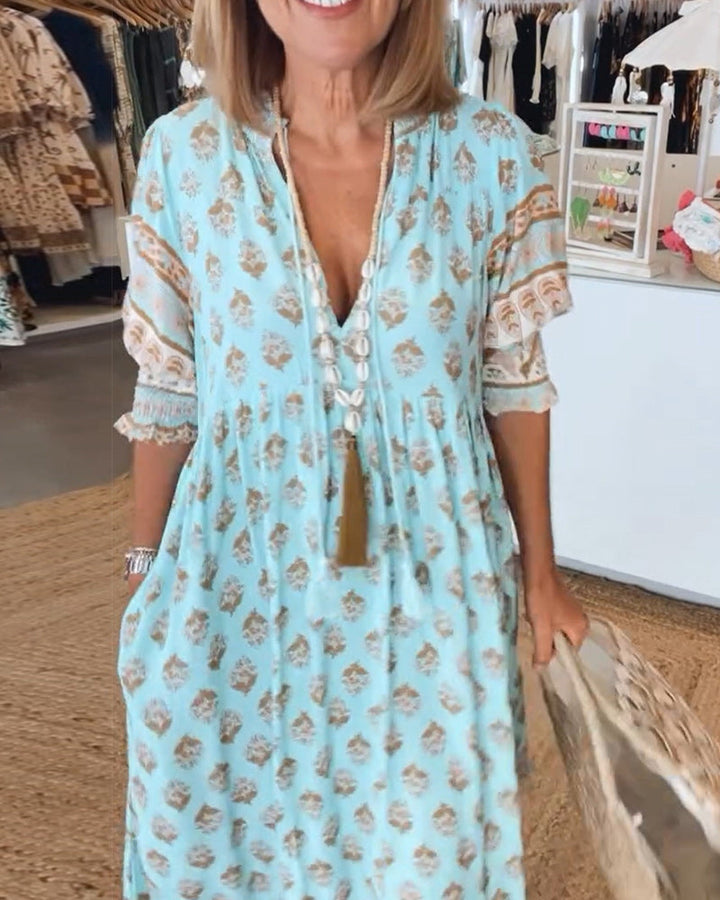 Margaret | Bohemian Tiered Maxi Dress