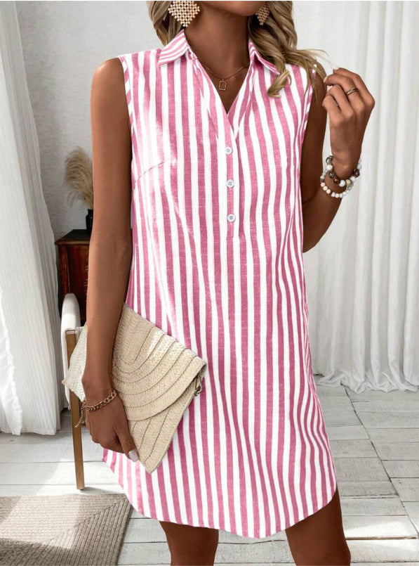 Yanne | Striped Shirt Dress