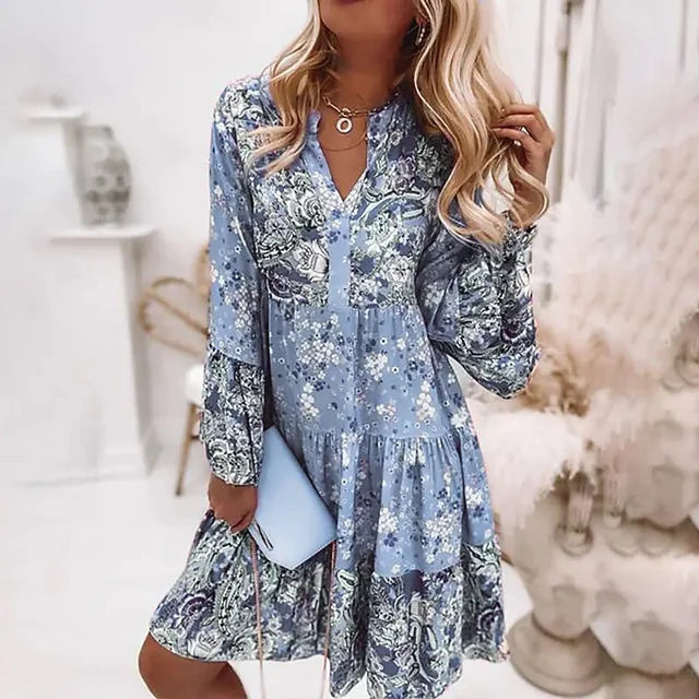 Asley | Printed Boho Dress