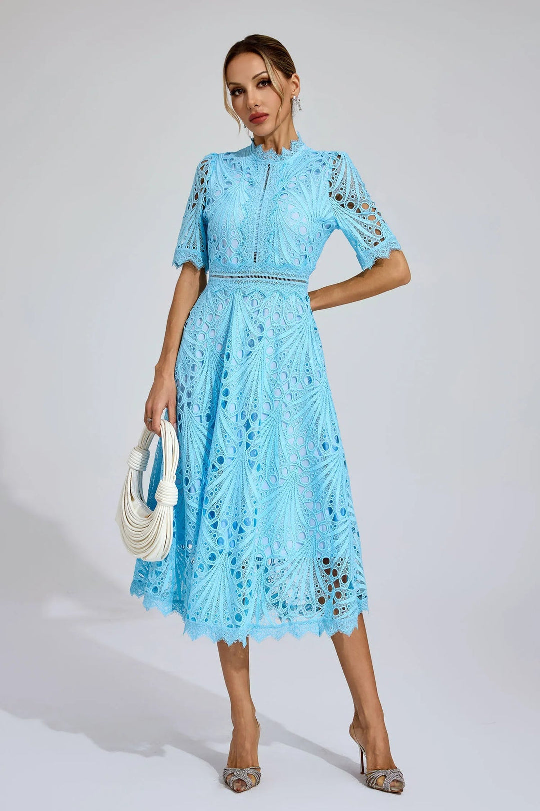 Mindy | Embroidered Short Sleeve Dress