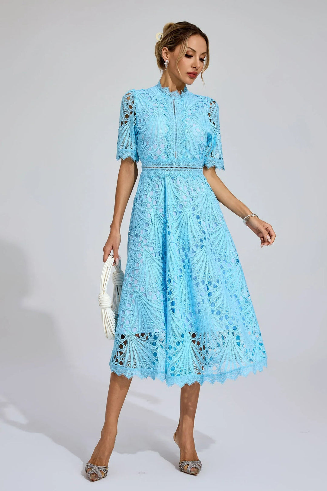 Mindy | Embroidered Short Sleeve Dress