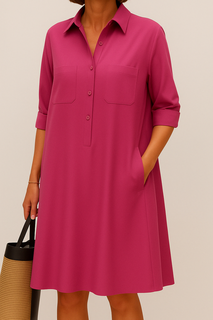 Aylani | Elegant Long Sleeve Dress With Pocket