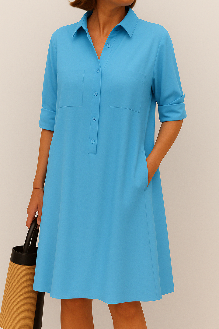 Aylani | Elegant Long Sleeve Dress With Pocket