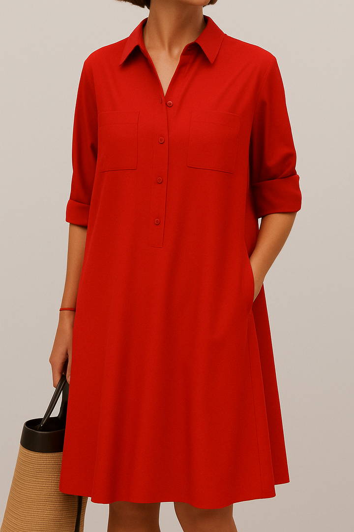 Aylani | Elegant Long Sleeve Dress With Pocket