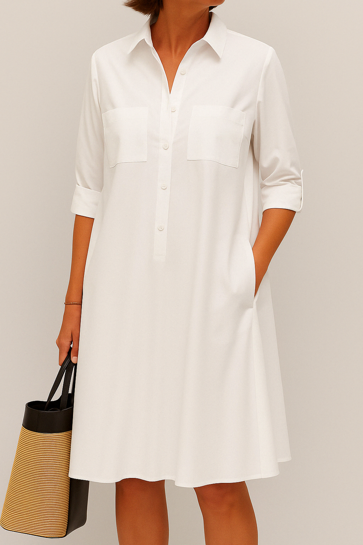 Aylani | Elegant Long Sleeve Dress With Pocket