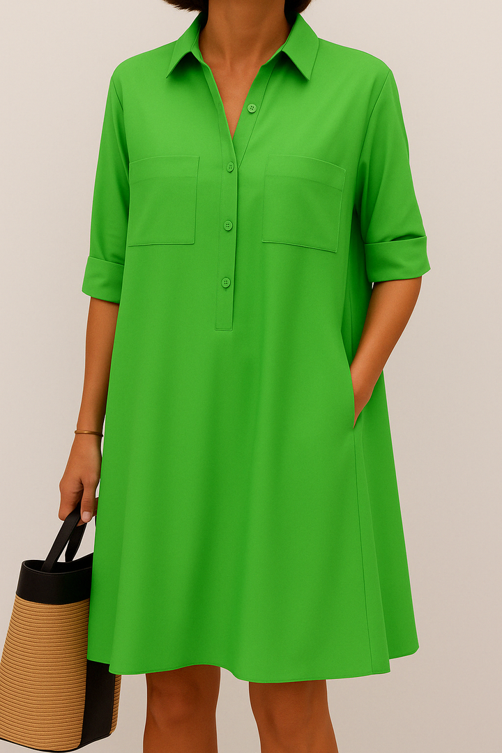 Aylani | Elegant Long Sleeve Dress With Pocket