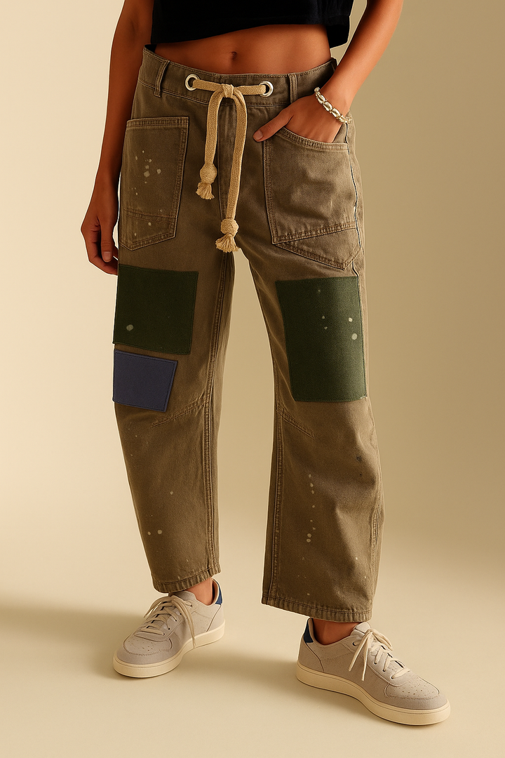 Felicia | Wide Leg Patchwork Pants