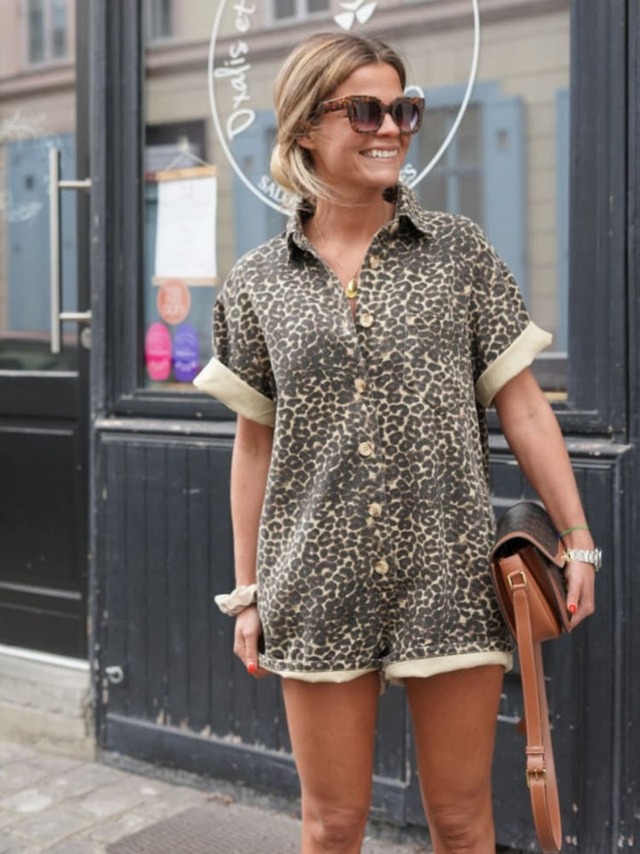 Kathreen | Leopard Print Jumpsuit
