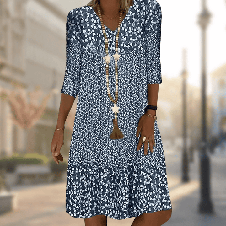 Leia | Floral Print Midi Dress