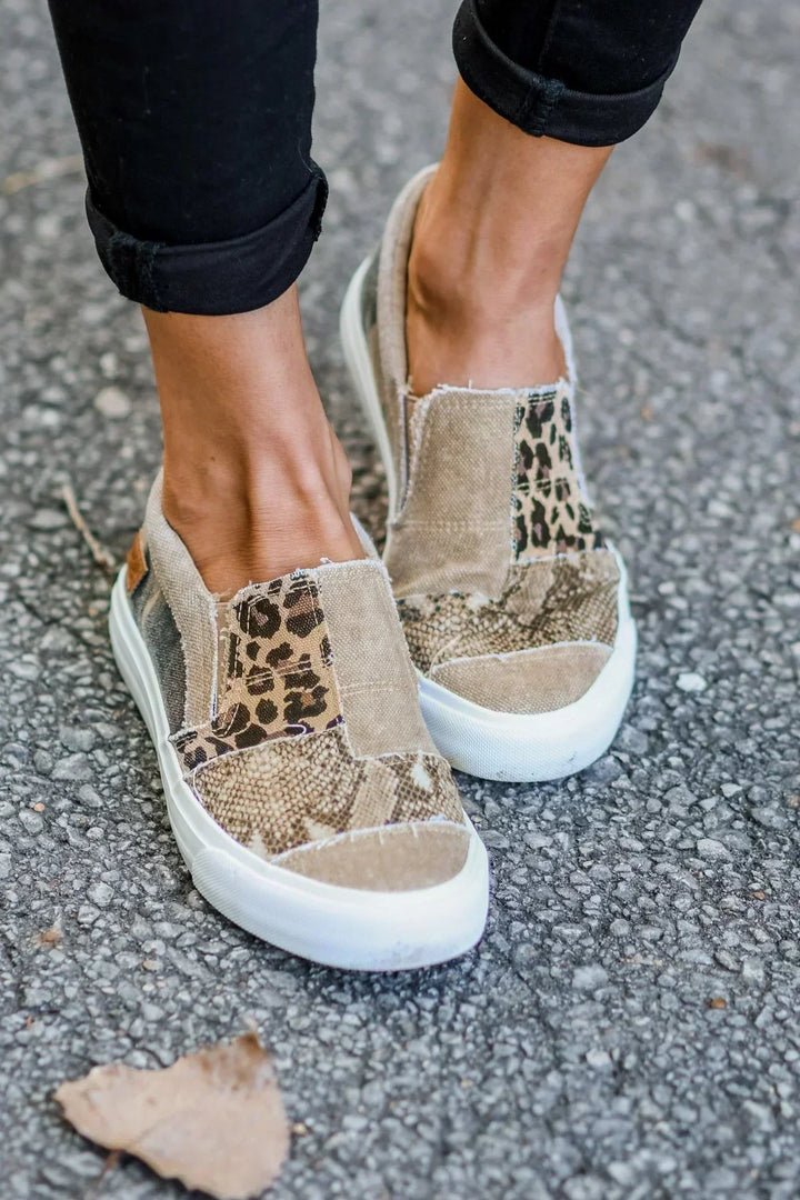 Onavia | Patchwork Slip-On Sneakers