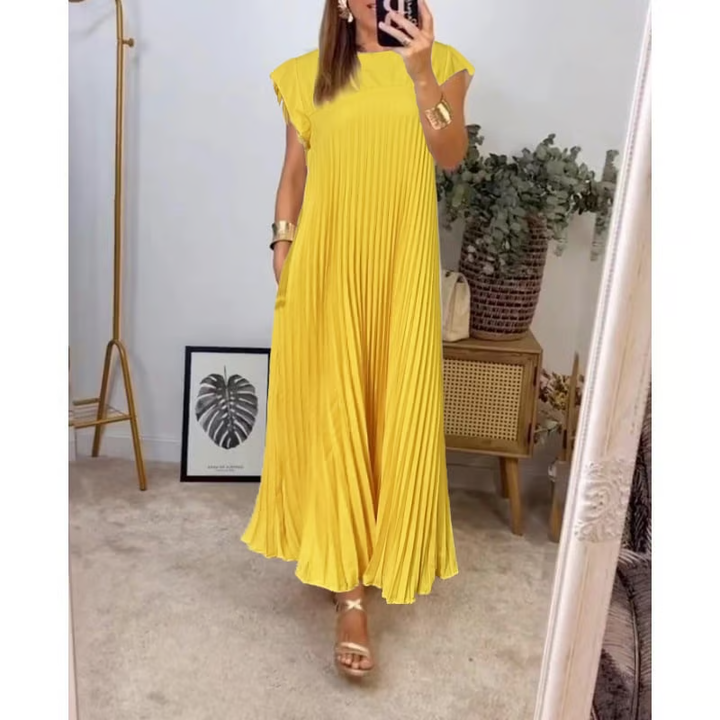 Karencita | Classic Pleated Maxi Dress