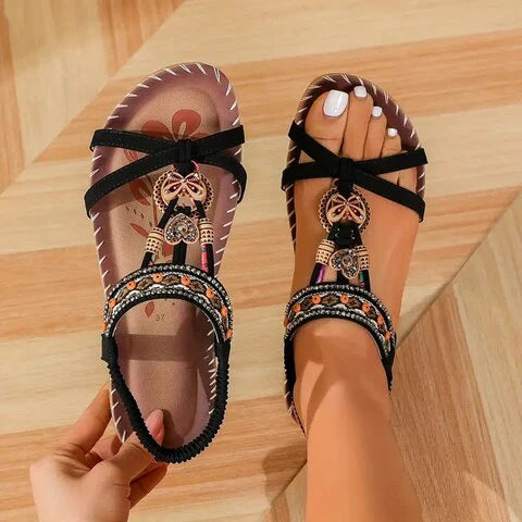 Delphine | Boho Flat Sandals