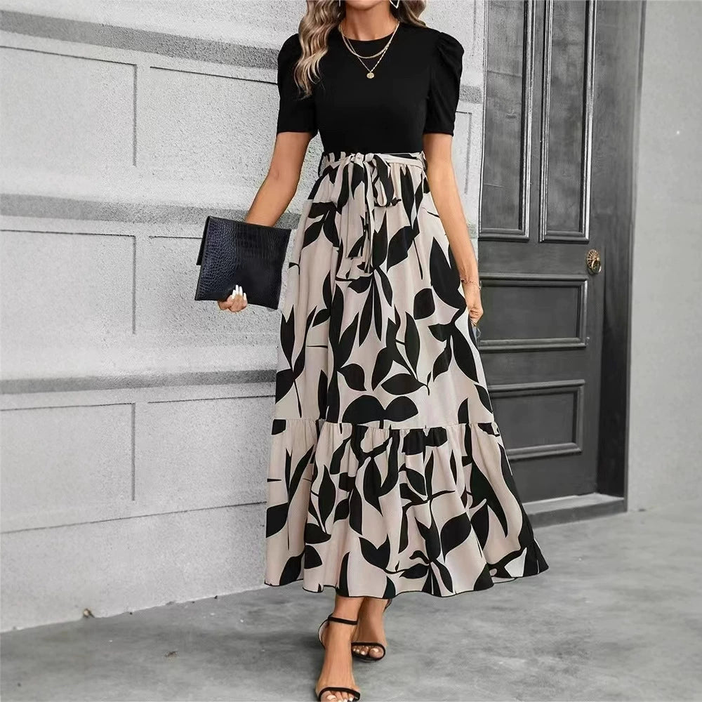 Mina | Elegant Floral Short Sleeve Dress