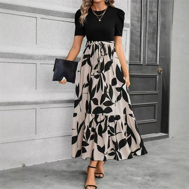 Mina | Elegant Floral Short Sleeve Dress