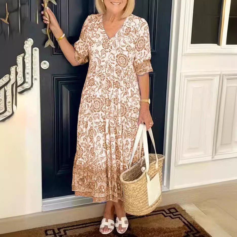Alison | Bohemian Floral Maxi Dress