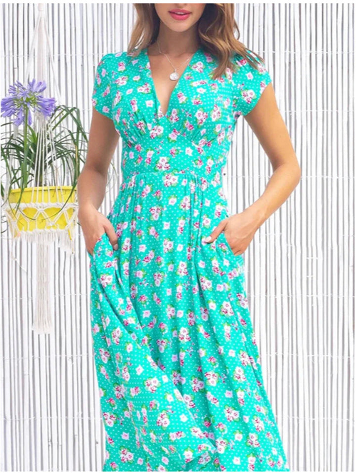 Laetacia | Floral V-Neck Dress