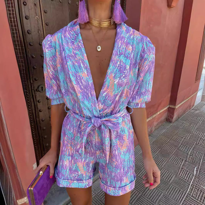 Princess | Abstract V-Neck Playsuit