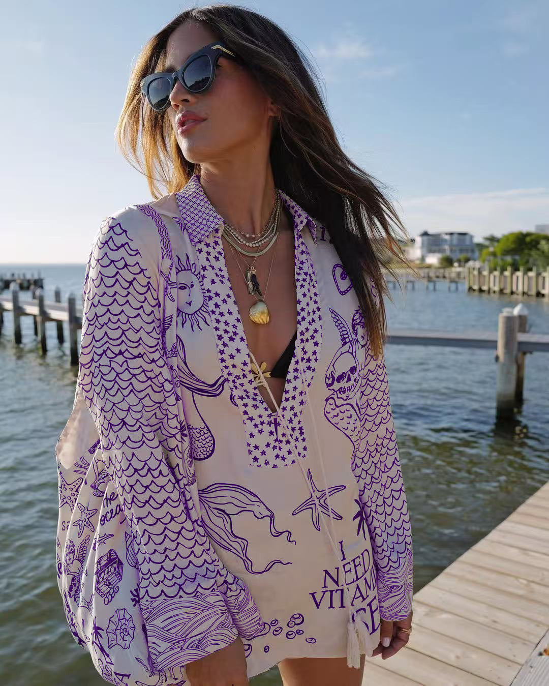 Tarah | Printed Beach Tunic Set