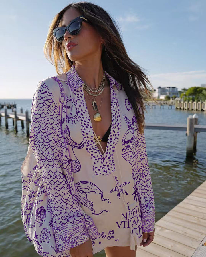 Tarah | Printed Beach Tunic Set