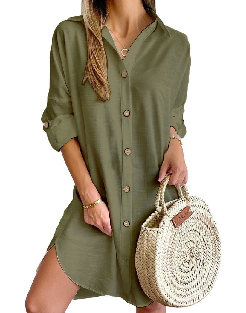 Yancy | Button-Up Shirt Dress