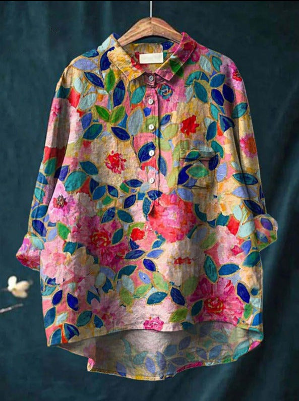 Abby | Cozy Floral Blouse