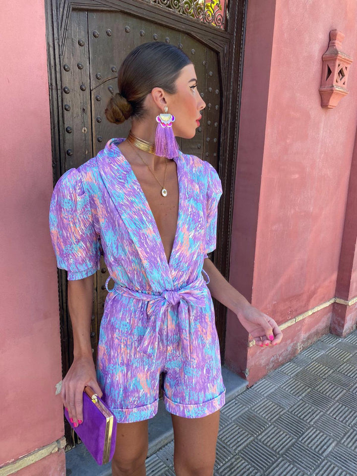 Princess | Abstract V-Neck Playsuit
