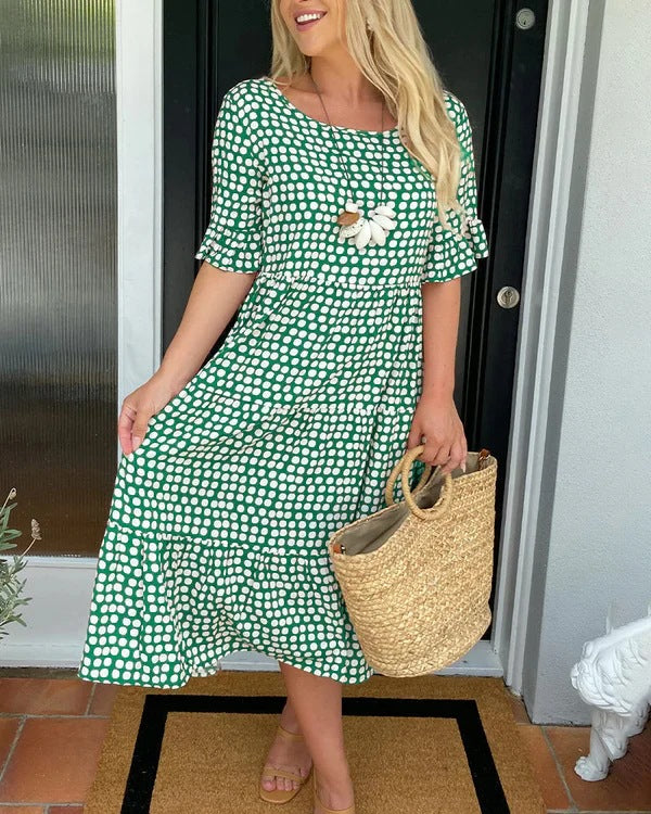 Enza | Effortless Tiered Midi Dress