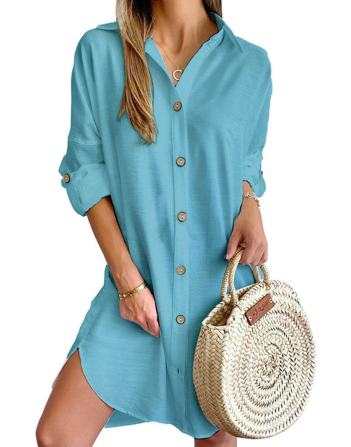 Yancy | Button-Up Shirt Dress