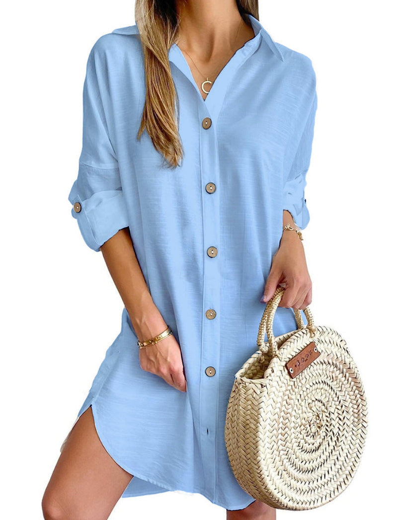 Yancy | Button-Up Shirt Dress