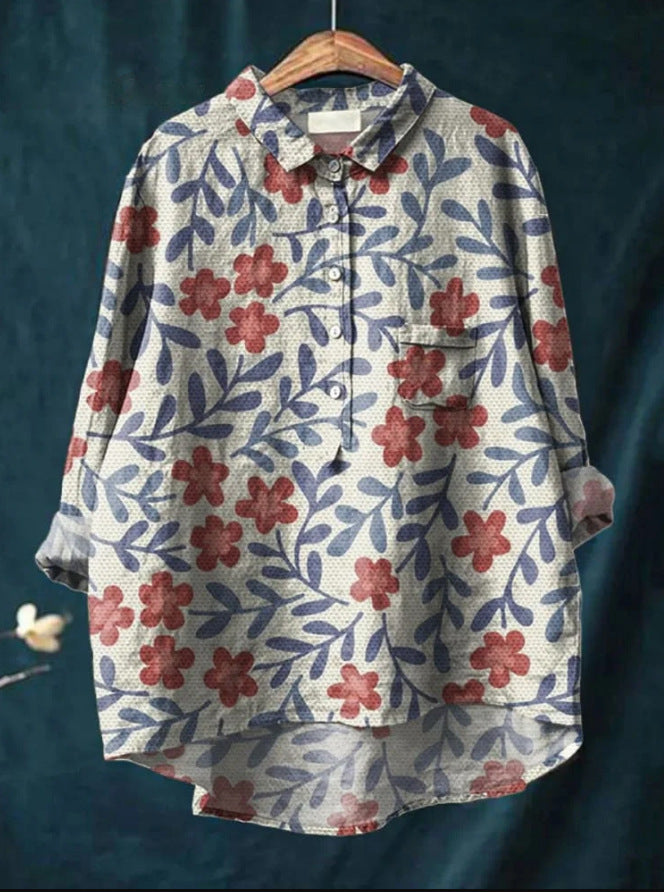 Abby | Cozy Floral Blouse