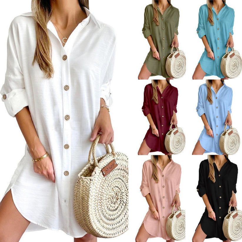 Yancy | Button-Up Shirt Dress