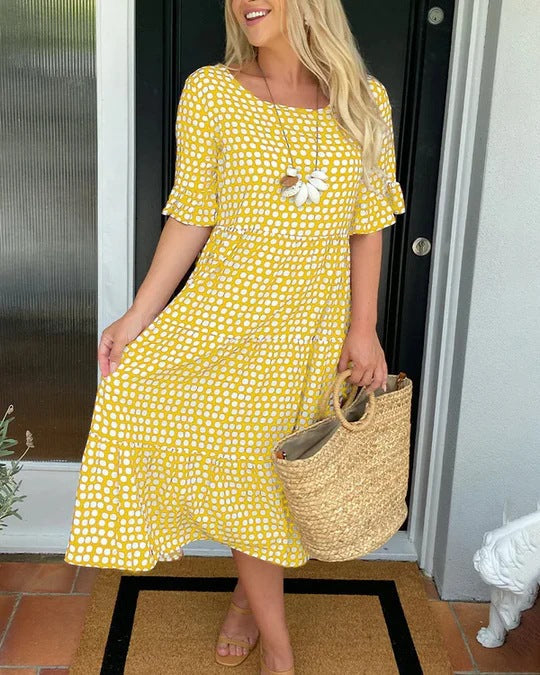 Enza | Effortless Tiered Midi Dress