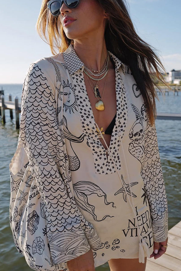 Tarah | Printed Beach Tunic Set