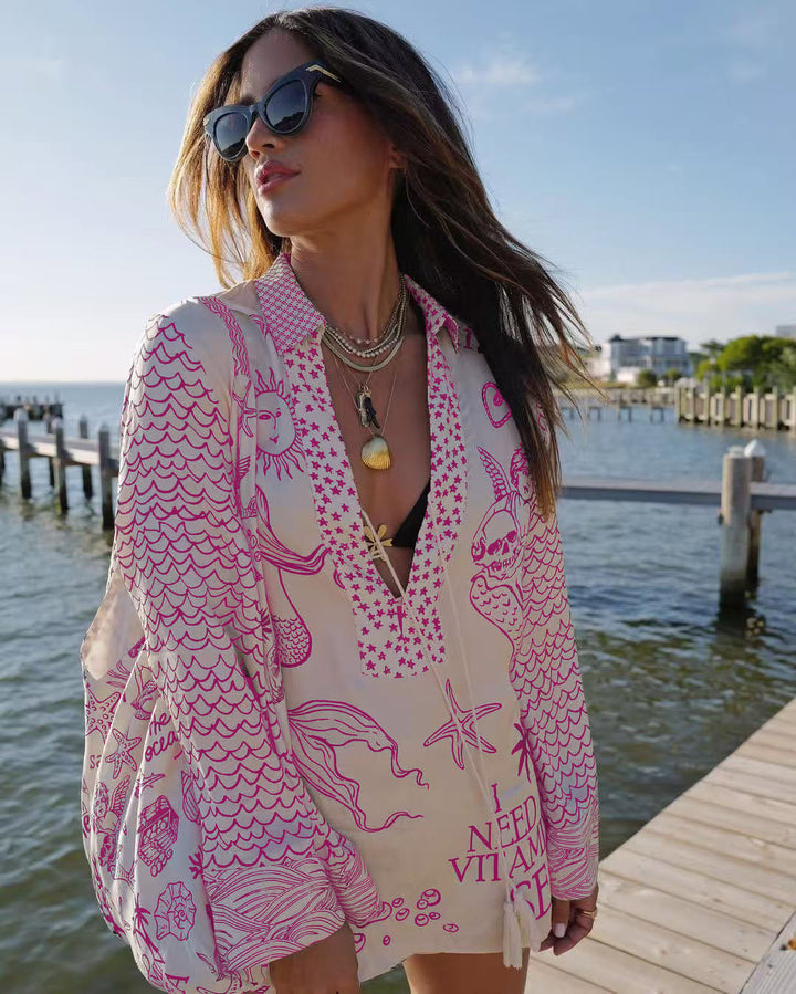 Tarah | Printed Beach Tunic Set