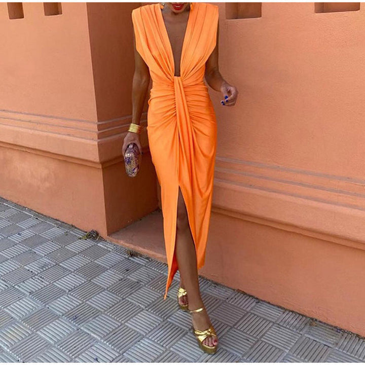 Rotchelle | Deep V-Neck Party Dress