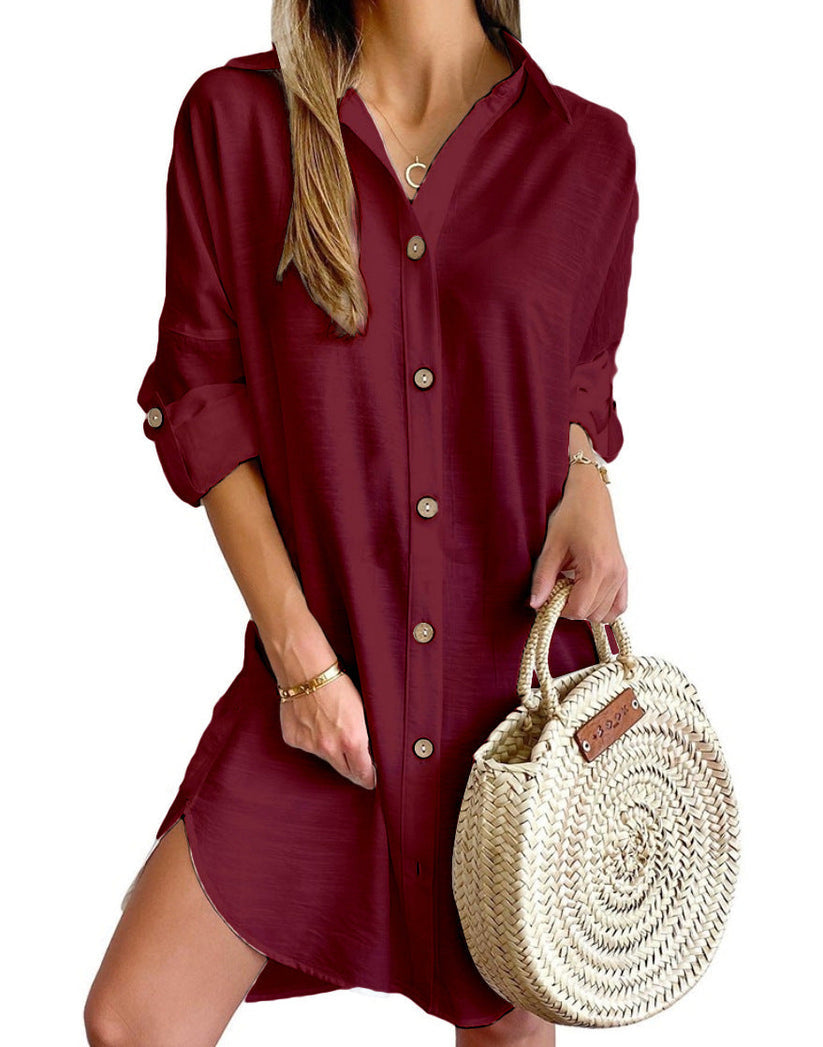 Yancy | Button-Up Shirt Dress