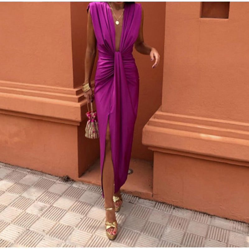 Rotchelle | Deep V-Neck Party Dress