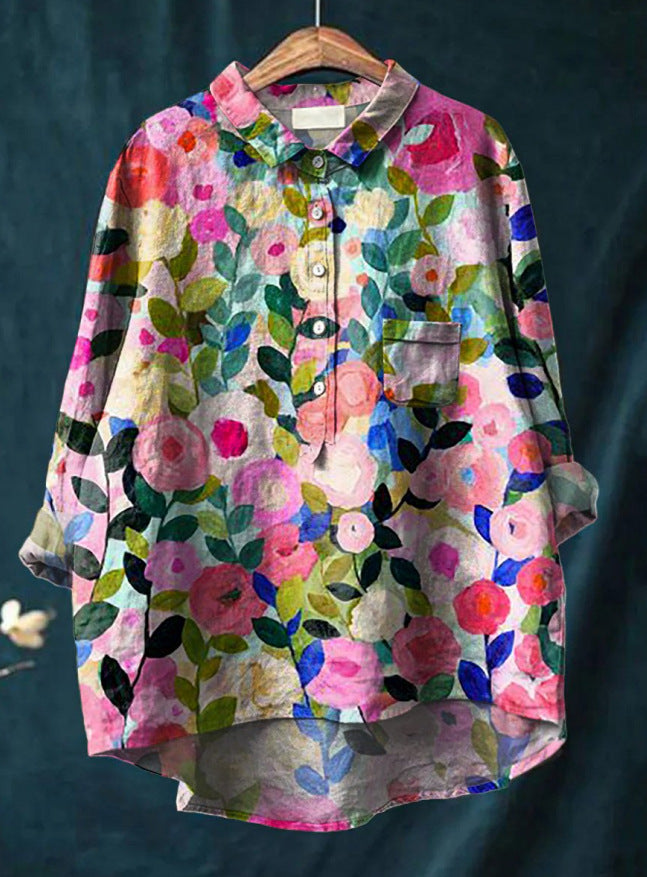 Abby | Cozy Floral Blouse