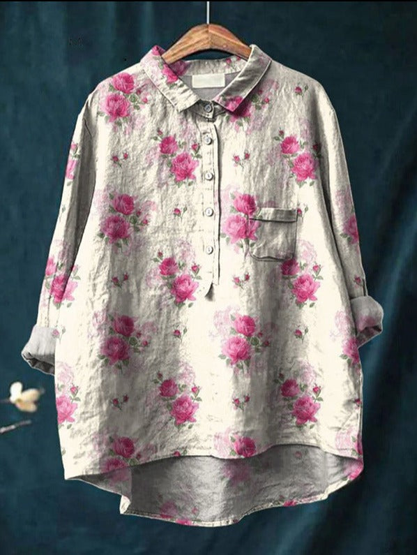 Abby | Cozy Floral Blouse