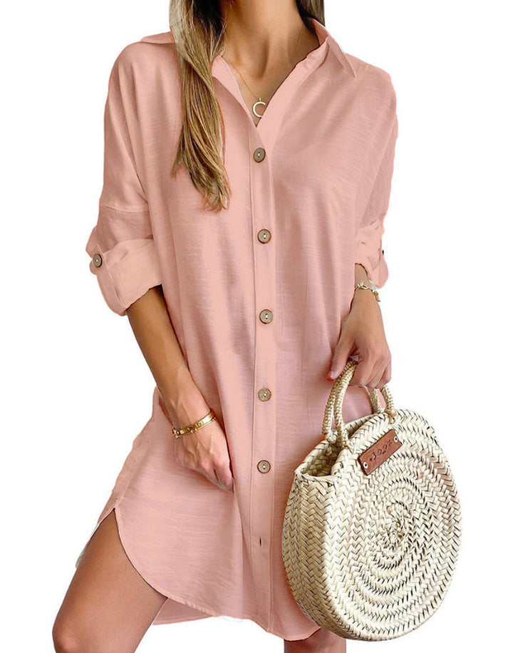 Yancy | Button-Up Shirt Dress
