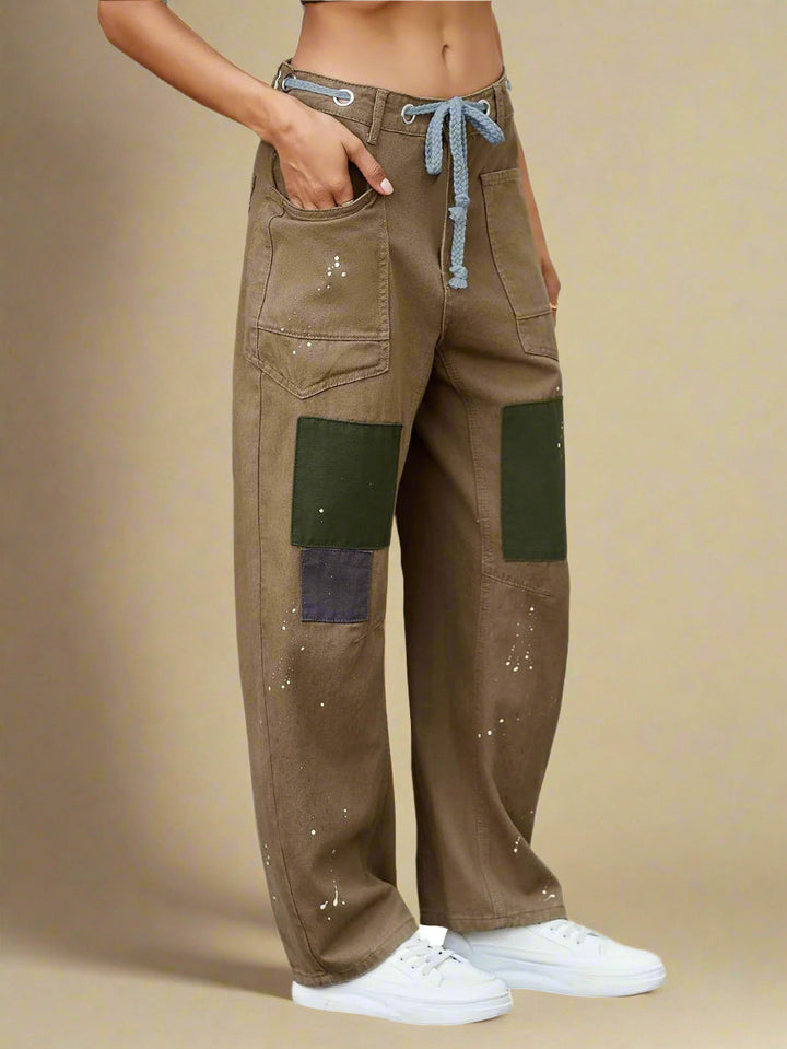 Felicia | Wide Leg Patchwork Pants