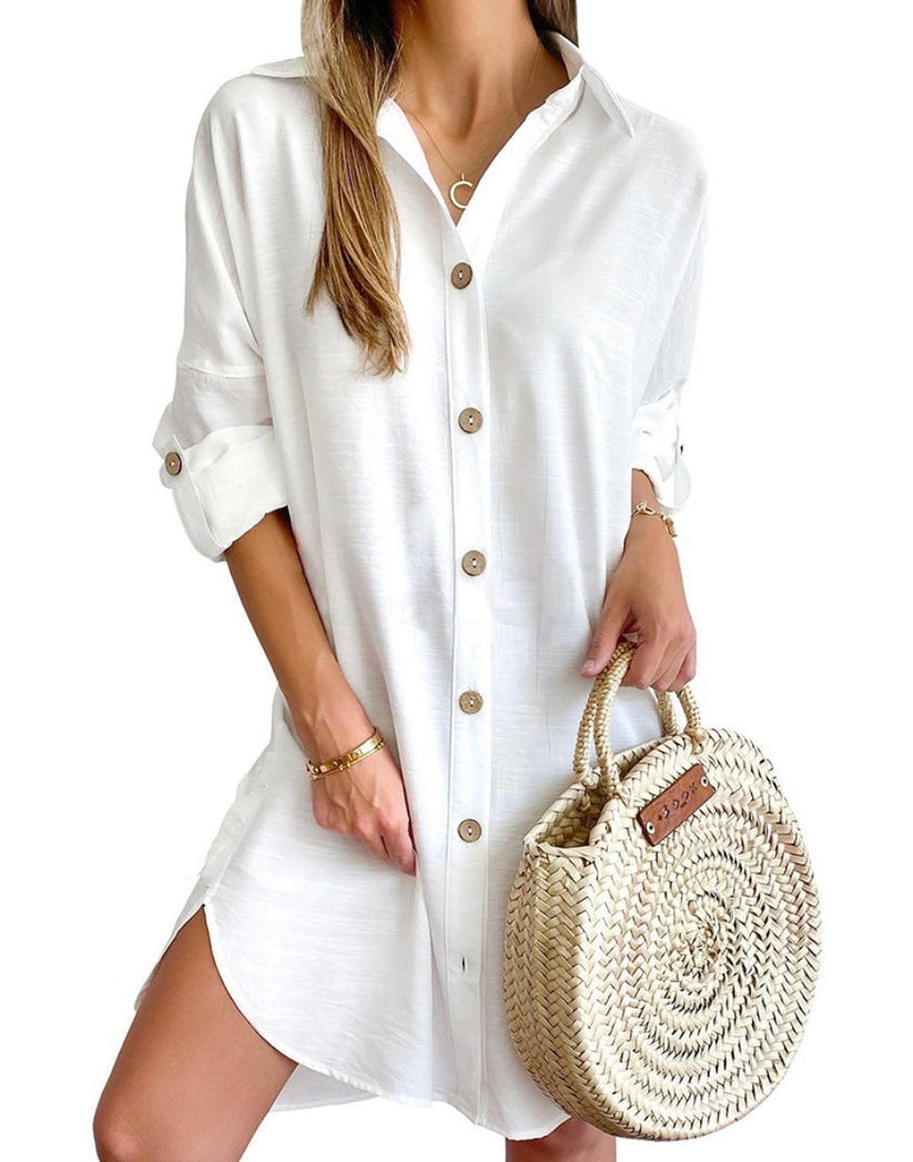 Yancy | Button-Up Shirt Dress