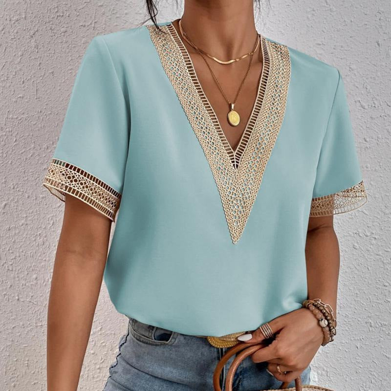 Ruky | Elegant V-Neck Blouse