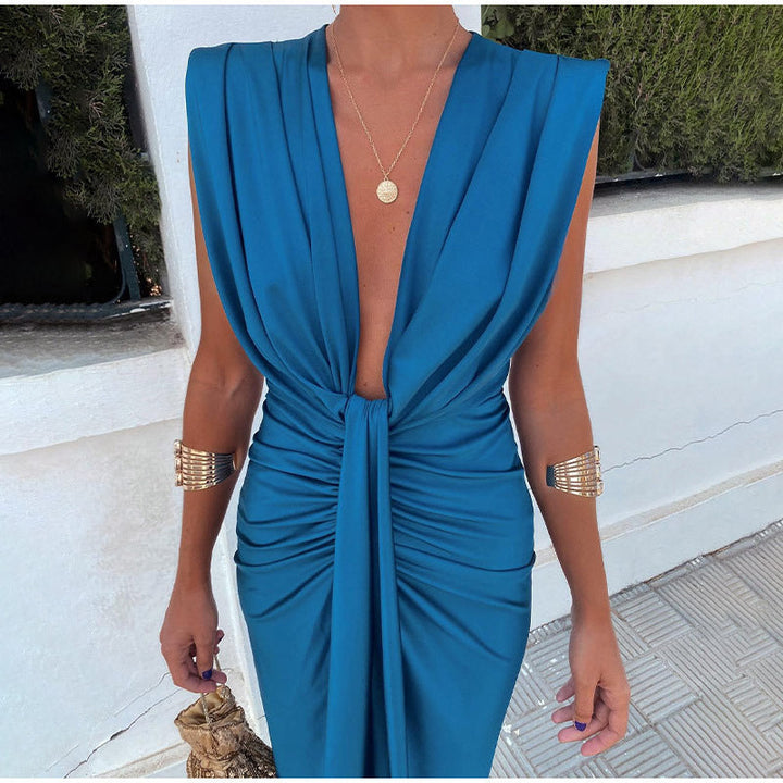 Rotchelle | Deep V-Neck Party Dress